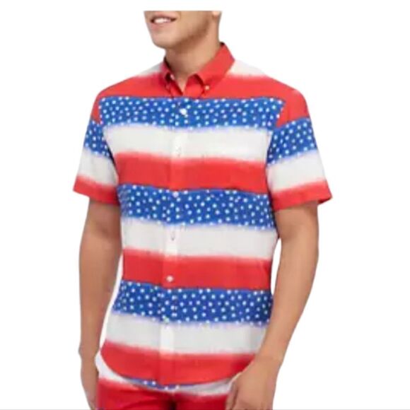 Cabana by Crown & Ivy July 4th Flag Shirt - Picture 1 of 10